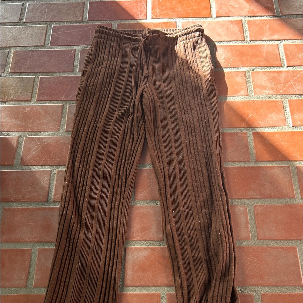 Inspired Hearts Brown Striped Pants